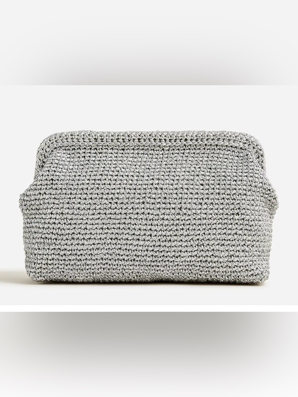 Silver J.Crew Clutch Bag